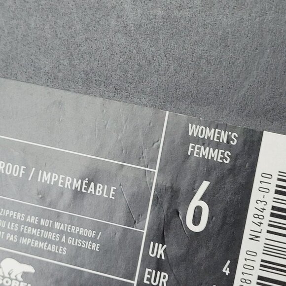 NWT Sorel Womens Lennox Lace Combat Boots Black Size 6 Waterproof Leather - Picture 8 of 12